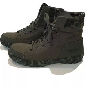 Levis Mens Combat Canvas Boots Size 12 Camo